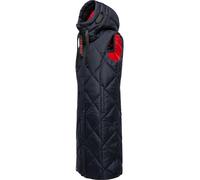 Lange Steppweste Outdoor-Weste mit Kapuze "Schnuckel" Navy M