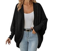 Lange Strickjacke Damen, Cardigan Damen, Trachtenjacke Basic Strickjacken Für Damen Strick Jäckchen Vorne Offen Einfarbig Übergangsjacke Longstrickjacke Frühling Langarm Leichte Sommerjacke