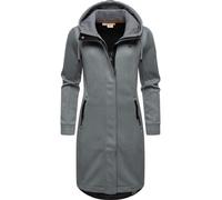 Kurzmantel RAGWEAR "Letti Long Bonded" Gr. 5XL (50), grau Damen Mäntel Übergangsmäntel Übergangsmantel aus Rippstrick mit Kapuze (42583329-5XL)