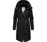 Lange Übergangsjacke mit Kunstfell-Kapuze "Nicco" Black XL