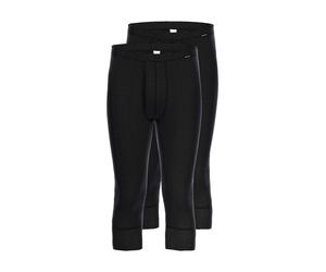 Lange Unterhose AMMANN "2er Pack 3/4 lange Unterhose mit Eingriff Day Classic", Herren, Gr. 6, grau (anthrazit), Obermaterial: 75% Baumwolle CO. 25% Polyester PES., Unterhosen Lange Unterhose (3846656
