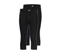 Lange Unterhose AMMANN "2er Pack 3/4 lange Unterhose mit Eingriff Day Classic", Herren, Gr. 8, grau (anthrazit), Obermaterial: 75% Baumwolle CO. 25% Polyester PES., Unterhosen Lange Unterhose (3846656