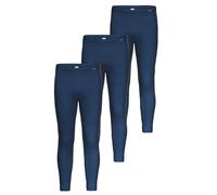 Lange Unterhose AMMANN "3er Pack Hose lang ohne Eingriff Day Classic / Jeans Feinripp", Herren, Gr. 7, blau (dunkelblau), Obermaterial: 75% Baumwolle CO. 25% Polyester PES., Unterhosen Lange Unterhose