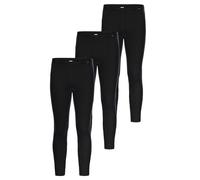 Lange Unterhose AMMANN "3er Pack Hose lang ohne Eingriff Day Classic / Jeans Feinripp", Herren, Gr. 8, grau (anthrazit), Obermaterial: 75% Baumwolle CO. 25% Polyester PES., Unterhosen Lange Unterhose