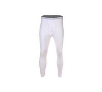 bugatti Herren Lange Unterhose - Feinripp, Eingriff, Baumwolle, einfarbig XL Weiß