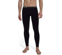 Lange Unterhose BUGATTI "Rom", Herren, Gr. 8 (XXL), schwarz (schwarz, dunkel, uni), Obermaterial: 95% Baumwolle, 5% Elasthan, körpernah, Unterhosen Lange Unterhose, mit Logo, bequem, elastisch, Baumwo