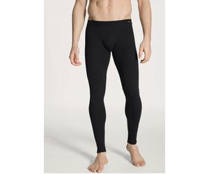 Lange Unterhose CALIDA "Cotton Code", Herren, Gr. XL (56), schwarz, Single Jersey, Obermaterial: 95% Baumwolle, 5% Elasthan, unifarben, normal, Unterhosen Lange Unterhose, mit Komfortbund, elastisch, 