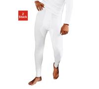 Lange Unterhose CLIPPER, Herren, Gr. 6L, 2 Stk., weiß, Feinripp, Obermaterial: 100% Baumwolle, unifarben, körpernah, Unterhosen Lange Unterhose, aus Feinripp, mit Eingriff, Topseller (602415-6) weiß