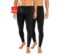H.I.S 2er Pack Lange Unterhosen, Herren, Doppelpack, Bündchen am Bein, warm, HIS (M (5), 2 x schwarz)