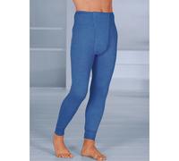 Lange Unterhose, Herren, Gr. 6, 2 Stk., blau (blau, meliert), 50% Baumwolle, 50% Polyester, Unterhosen Lange Unterhose (337226-6) blau, meliert