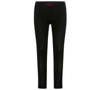 Lange Unterhose HUGO UNDERWEAR "LONG JOHN LENN", Herren, Gr. M (50), schwarz 001, Jersey, Obermaterial: 95% Baumwolle, 5% Elasthan, körpernah, Unterhosen Lange Unterhose, Logodruck am Bund, körpernah