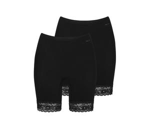 Lange Unterhose MEY "Lights", Damen, Gr. 40, schwarz, Single Jersey, Obermaterial: 55% Baumwolle, 40% Viskose, 5% Elasthan, unifarben, körpernah, Unterhosen Lange Unterhose, mit Spitze, Taillensitz, f