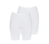 Lange Unterhose MEY "Lights", Damen, Gr. 50, weiß, Single Jersey, Obermaterial: 55% Baumwolle, 40% Viskose, 5% Elasthan, unifarben, körpernah, Unterhosen Lange Unterhose, mit Spitze, Taillensitz, flac