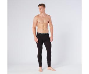 Lange Unterhose REEBOK "JOHNY", Herren, Gr. M (5), schwarz, Obermaterial: 95% Baumwolle, 5% Elasthan, unifarben, eng, Unterhosen Lange Unterhose, basic, lang, atmungsaktiv, mit Logo, breiter Bund, Bau