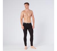 Lange Unterhose REEBOK "JOHNY", Herren, Gr. S (4), schwarz, Obermaterial: 95% Baumwolle, 5% Elasthan, unifarben, eng, Unterhosen Lange Unterhose, basic, lang, atmungsaktiv, mit Logo, breiter Bund, Bau