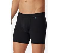Lange Unterhose SCHIESSER "Long Life Cotton", Herren, Gr. 7, schwarz (000, schwarz), Single Jersey, Obermaterial: 95% Baumwolle, 5% Elasthan, körpernah, Unterhosen Lange Unterhose, mit Eingriff, Cotto