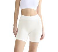 Lange Unterhose SLOGGI "FREE Evolve", Damen, Gr. 2, weiß (silk weiß), Single Jersey, Spitze, Obermaterial: 90% Modal, 10% Elasthan, körpernah, Unterhosen, super weich, dehnfähig (70133942-2) silk weiß