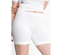 Lange Unterhose SPEIDEL "Nina", Damen, Gr. 46, weiß, Jacquard, 100% Baumwolle, gemustert, unifarben, körpernah, Unterhosen Lange Unterhose, mittellang, bequem, elastisch, Baumwolle (23453731-46) weiß
