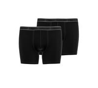 Lange Unterhose TOM TAILOR "Vancouver", Herren, Gr. 4 (S), 2, schwarz (schwarz, dunkel, uni), Single Jersey, Obermaterial: 48% Baumwolle, 48% Modal, 4% Elasthan, unifarben, bequem, Unterhosen Lange Un