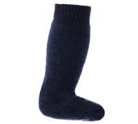 Lange Vollplüsch Socken Wolle warm dick marine 23/24
