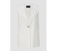 Lange Weste aus Viskosemix im Relaxed Fit 44 creme 2166567.0200.44