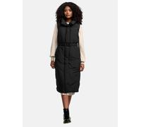 Lange Winterweste mit Taillengürtel "Abendlied XIV" Black XXL