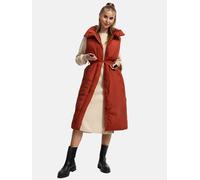 Lange Winterweste mit Taillengürtel "Abendlied XIV" Terracotta XS