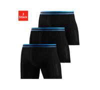 Langer Boxer BENCH., Herren, Gr. XXL, 3 Stk., schwarz, Jersey, Obermaterial: 92% Baumwolle, 8% Elasthan (LYCRA), unifarben, Unterhosen, Unterhosen mit elastischem Bund und Logodruck auf dem Bein (1263