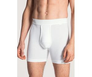 Langer Boxer CALIDA "Cotton 1:1", Herren, Gr. L (52/54), weiß, Interlock, Obermaterial: 100% Baumwolle, unifarben, normal, Unterhosen, elastischer Softbund, Eingriff, Feinripp-Qualität, langes Bein (6