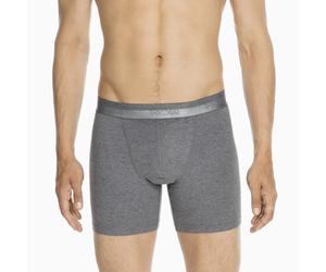 Langer Boxer HOM "HO1", Herren, Gr. L, grau, Obermaterial: 65% Baumwolle, 22% Modal, 13% Elasthan, körpernah, Unterhosen, ultraweich, Cotton-Mix, elastisch, längeres Bein (71150256-L) grau
