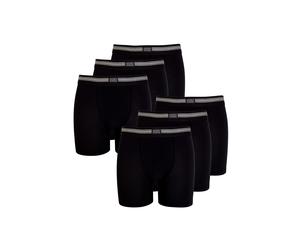 Langer Boxer JOCKEY "Cotton Stretch", Herren, Gr. M, schwarz, Single Jersey, Obermaterial: 95% Baumwolle, 5% Elasthan, unifarben, körpernah, Unterhosen, mit längerem Bein, mittlere Leibhöhe, ohne Eing