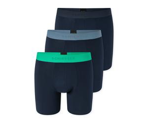 Langer Boxer SCHIESSER, Herren, Gr. 6, bunt (927, sonstige), Single Jersey, Obermaterial: 95% Baumwolle, 5% Elasthan, körpernah, Unterhosen, ohne Eingriff (46060158-6) 927, sonstige