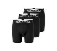 Langer Boxer SCHIESSER, Herren, Gr. 8, 000, schwarz, Obermaterial: 95% Baumwolle, 5% Elasthan, Unterhosen (52776454-8) 000, schwarz