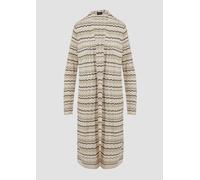 Langer Cardigan mit Ajourmuster und Glitzergarn 42 grau 2171475.93X1.42