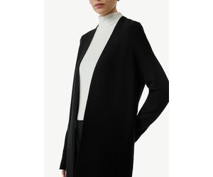 Langer Cardigan mit Rippstruktur schwarz 38