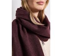 Schal STREET ONE, Damen, Gr. onesize, braun (rustic rouge meliert), Stoff, 75% Polyester, 22% Polyacryl, 3% Elasthan, unifarben, Modetücher Schal, Feinstrick (58751329-0) rustic rouge meliert