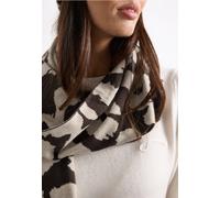 Street One - Langer Feinstrickschal mit Leo-Muster auburn brown - Gr. - ONE SIZE