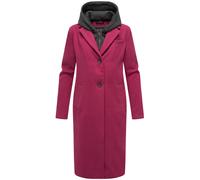 Langmantel NAVAHOO "Kekstraum 14", Damen, Gr. XXL (44), lila (beere), Obermaterial 1: 95% Polyester, 3% Viskose, 2% Elasthan; Obermaterial 2: 100% Polyester; Innenfutter: 100% Polyester; Ärmelfutter: