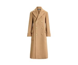 Langer Polo-Mantel aus Kamelhaar DE 40 Tan
