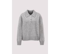 Langer Pullover aus Schurwolle, wärmend S Stone Melange