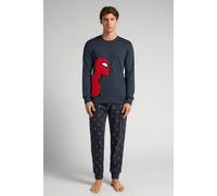Langer Pyjama Aus Baumwolle Marvel Spider-man Blau M