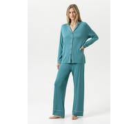 Langer Pyjama Serie Pure Chic Teal Dream blau S