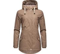 Langer Regenmantel mit Kapuze "Oceans Heart" Taupe XXL