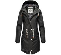 Regenjacke NAVAHOO "Tropical Stormoo" Gr. M (38), schwarz Damen Jacken Lange modischer Outdoor Regenmantel (31142714-M)