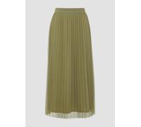 Langer Rock mit plissiertem Mesh und Jerseyfutter 36 Grün 2164070.7721.36