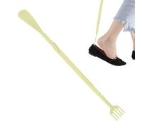 Langer Rückenkratzer, Handrückenkratzer,Rückenkratzer-Klauenstiefeleinsätze Hörner - Stiefeleinlagenhörner, langer Griff für juckende Rücken, tragbarer Schuhlöffel zum Anziehen von Schuhen im Stehen