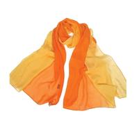 Langer Schal aus 100% Seiden-Chiffon von Forever Angel Gr. Einheitsgröße, orange/gelb