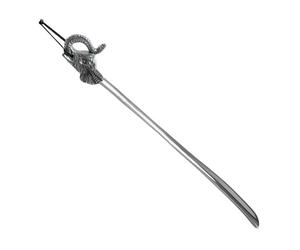 Langer Schuhlöffel mit Elefanten-Kopf aus Aluminium Schuhanzieher 58 cm