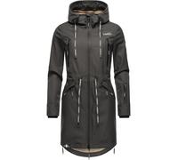 MARIKOO Damen Softshell Jacke Outdoor Funktionsjacke wasserabweisend mit warmen Teddyfleece B886 [B886 - Anthrazit Größe L - Gr. 40]