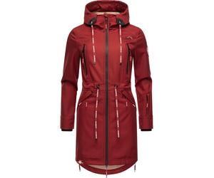 Langer Softshell-Mantel mit Kapuze "Racquellee" Blood Red S